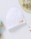 Organic Cotton 0-3 Months Baby Beanie Plain Rolled Cuff 